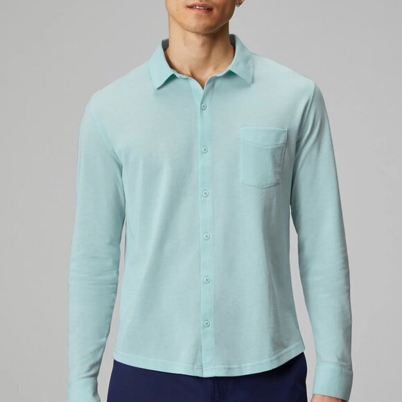 Fabletics The Dash Long Sleeve Button Up Shirt (XL) - Picture 1 of 5